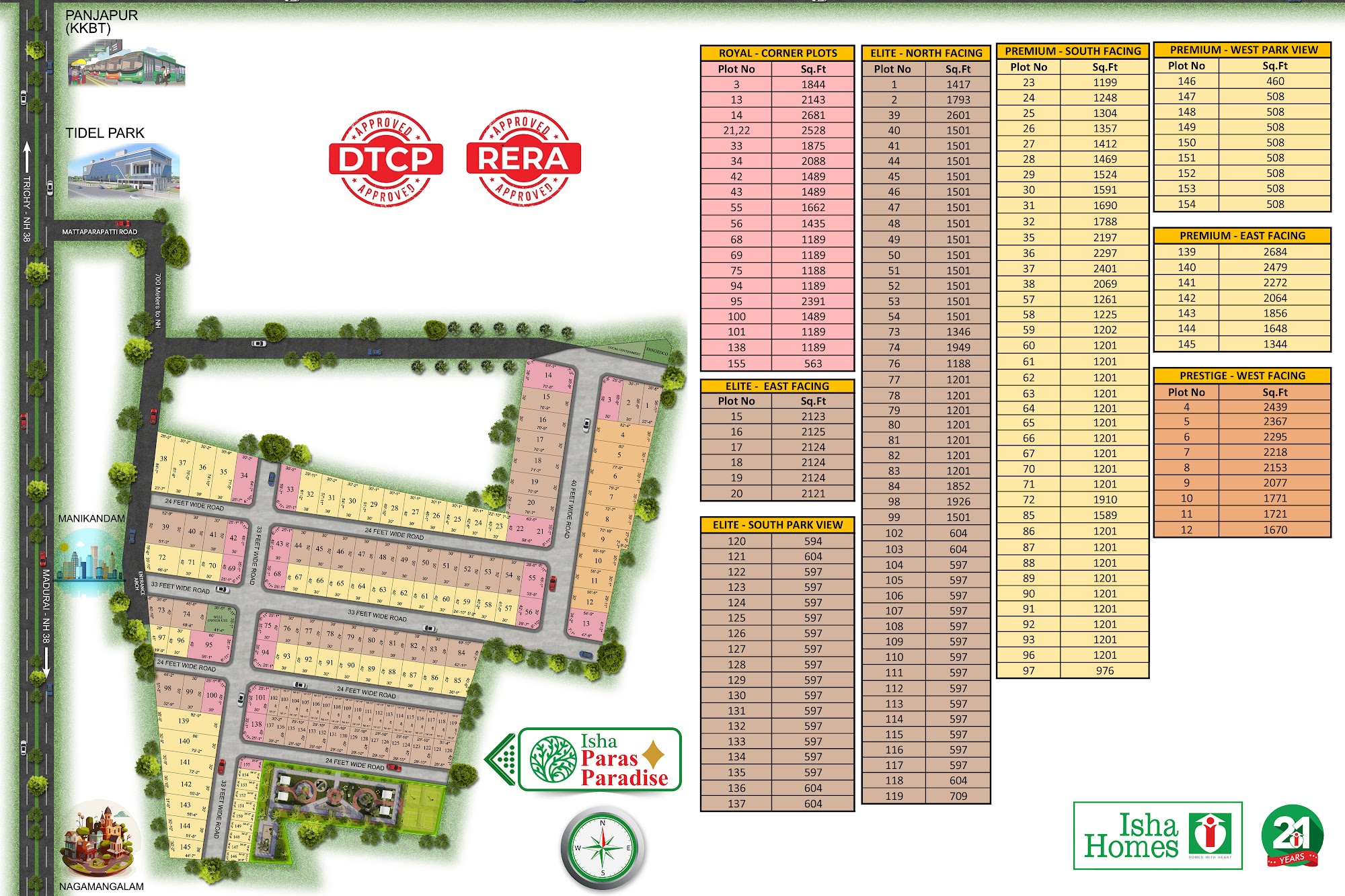 Paras Paradise layout and pricing