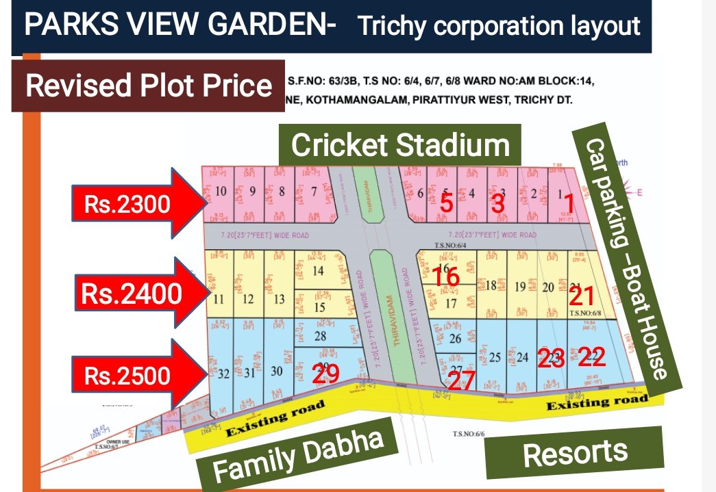 Parks View Garden layout and pricing