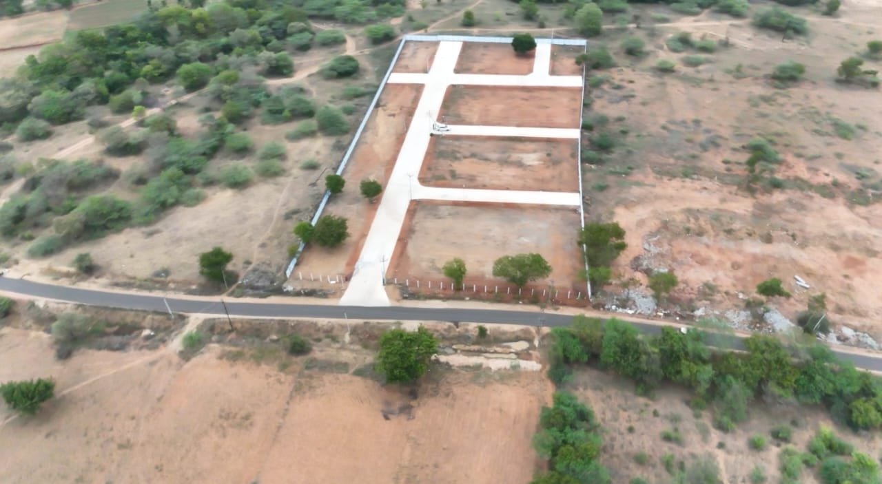Terra40 Nalam City aerial drone view of plotted development, wider angle